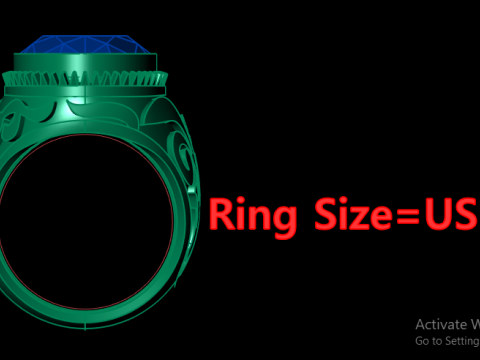 STYLISH DIMOND RING FOR MEN 3D PRINTABLE MODEL Modelo de Impressão 3D