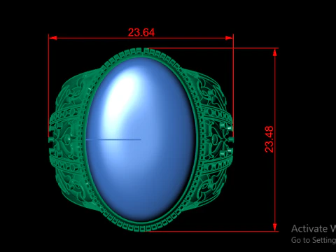 MEN FASHION RING 3D PRINTABLE MODEL 3D Print Model