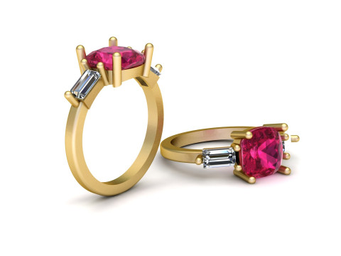 ENGAGEMENT RING 3D PRINTABLE MODEL 3D Принт Модель