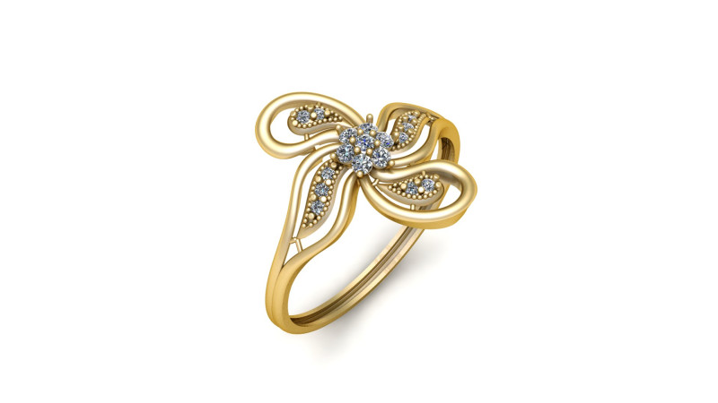 WOMEN FASHION DIMOND RING 3D PRINTABLE MODEL 3D Baskı Modeli .c4d .max .obj .3ds .fbx .stl .blend