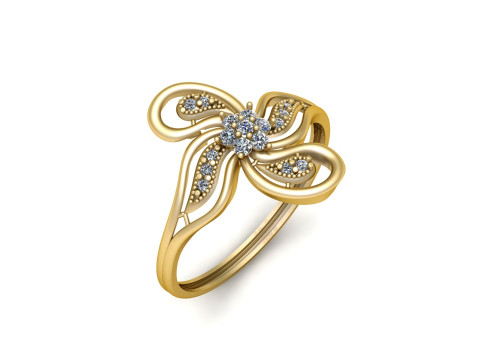 WOMEN FASHION DIMOND RING 3D PRINTABLE MODEL 3D Print Model