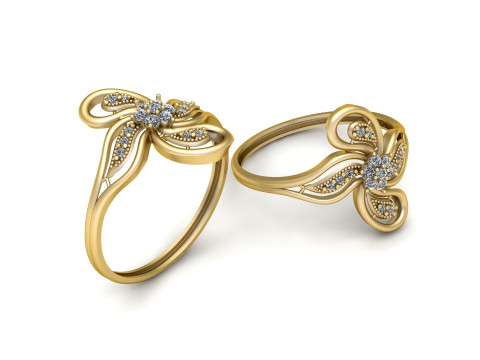 WOMEN FASHION DIMOND RING 3D PRINTABLE MODEL 3D Baskı Modeli