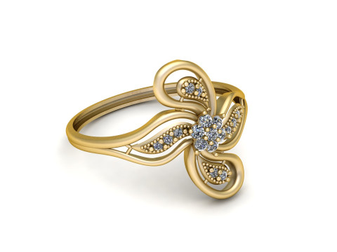 WOMEN FASHION DIMOND RING 3D PRINTABLE MODEL 3D Baskı Modeli