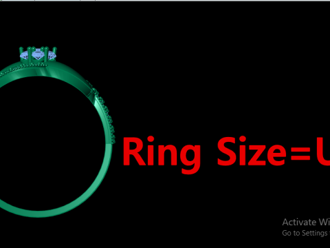 STYLISH ENGAGEMENT DIMOND RING 3D PRINTABLE MODEL 3D Print Model