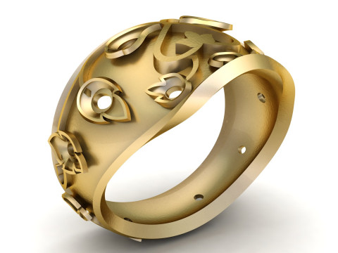 MEN FASHION RING FOR 3D PRINTABLE MODEL Modèles 3D en vedette