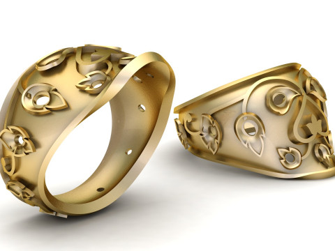 MEN FASHION RING FOR 3D PRINTABLE MODEL Modèles 3D en vedette