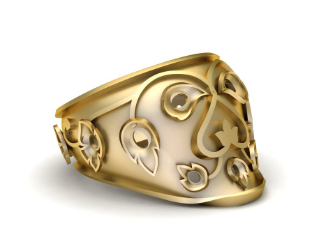 MEN FASHION RING FOR 3D PRINTABLE MODEL Modèles 3D en vedette