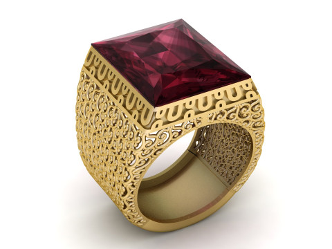 MENS FASHION RING FOR 3D PRINTABLE MODEL 3D Print Model