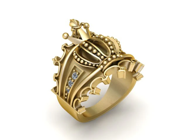 CROWN RING FOR MEN 3D PRINTABLE MODEL 3D Print Model .c4d .max .obj .3ds .fbx .stl .blend 