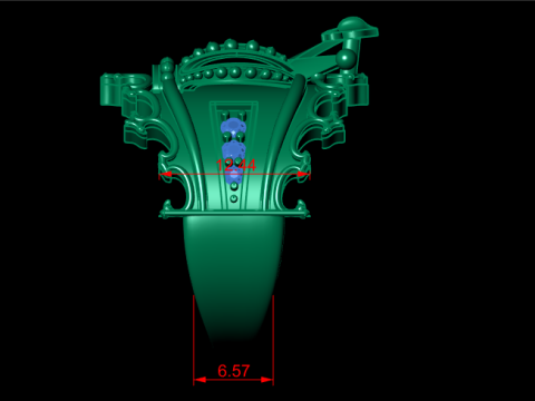 CROWN RING FOR MEN 3D PRINTABLE MODEL 3D-Druckmodell