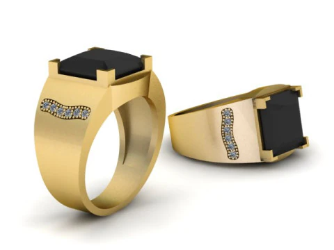 MENS FASHION DIMOND RING FOR 3D PRINTABLE MODEL 3D Print Model