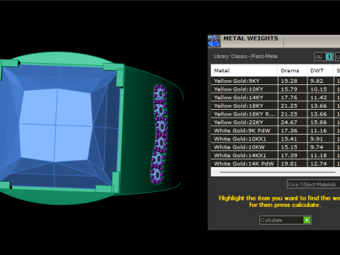 MENS FASHION DIMOND RING FOR 3D PRINTABLE MODEL 3D 打印模型