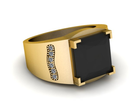 MENS FASHION DIMOND RING FOR 3D PRINTABLE MODEL 3D 打印模型
