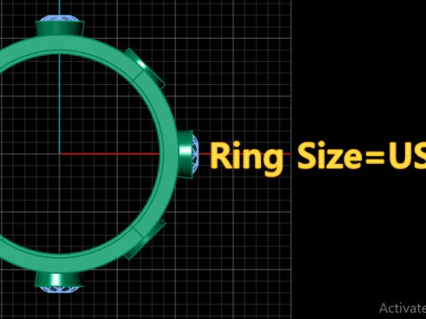 Hip Hop Men Fashion Dimond Ring 3d Printable Model 3D Print Model