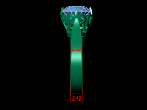 WOMEN ENGAGEMENT RING 3D PRINTABLE MODEL 3D Принт Модель