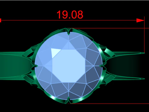 ЖІНОЧА ОБРУЧКА 3D МОДЕЛЬ ДЛЯ ДРУКУ 3D Принт Модель