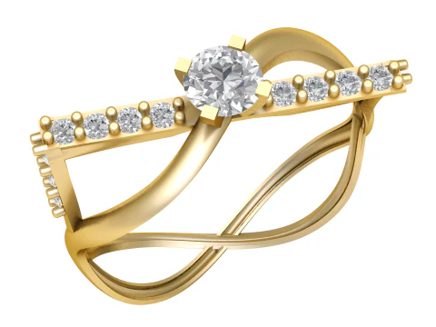 ANEL DE NOIVADO DE PACIÊNCIA ELEGANTE 3D IMPRIMíVEL Modelo de Impressão 3D