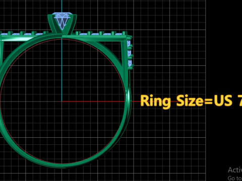 STYLISH SOLITAIRE ENGAGEMENT RING 3D PRINTABLE MODEL 3D-printmodel
