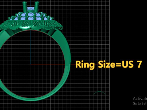 FILIGREE ENGAGEMENT RING 3D PRINTABLE MODEL 3D Baskı Modeli