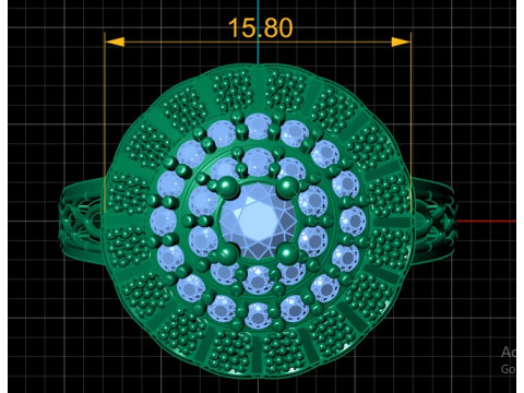 FILIGREE ENGAGEMENT RING 3D PRINTABLE MODEL 3D Baskı Modeli