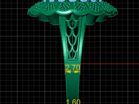 FILIGREE ENGAGEMENT RING 3D PRINTABLE MODEL 3D Baskı Modeli