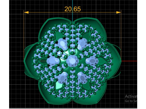 FILIGREE FLOWER DIMOND RING 3D PRINTABLE MODEL 3D प्रिंट मॉडल