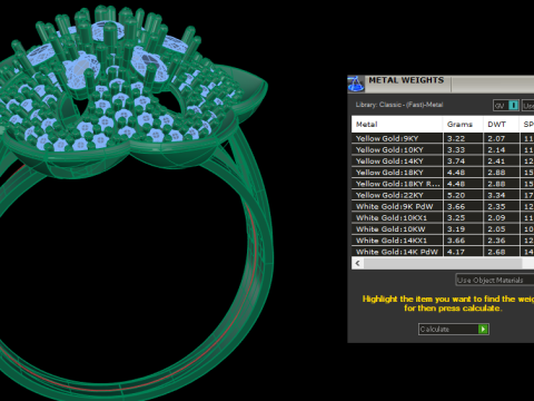 FILIGREE FLOWER DIMOND RING 3D PRINTABLE MODEL 3D प्रिंट मॉडल