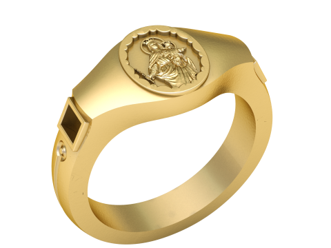 MERY LADY RING FOR MEN FASHION 3D PRINTABLE MODEL Modèles 3D en vedette
