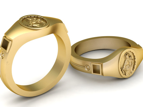 MERY LADY RING FOR MEN FASHION 3D PRINTABLE MODEL 3D Принт Модель