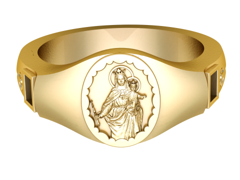 MERY LADY RING FOR MEN FASHION 3D PRINTABLE MODEL 3D Принт Модель