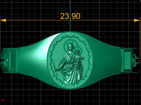 MERY LADY RING FOR MEN FASHION 3D PRINTABLE MODEL 3D Print Model