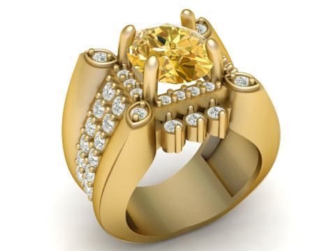 LUXURY ITALIAN MEN RING 3D PRINTABLE MODEL 3D प्रिंट मॉडल