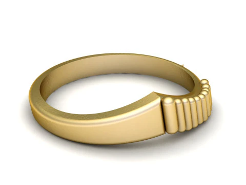 スタイリッシュなファッションメンズリング3D印刷可能モデル 3Dプリントモデル