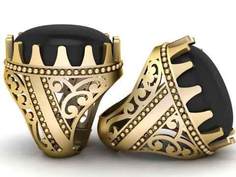 ITTALIAN RING FOR MEN 3D PRINTABLE MODEL 3D Принт Модель