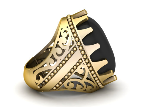 ITTALIAN RING FOR MEN 3D PRINTABLE MODEL 3D Принт Модель