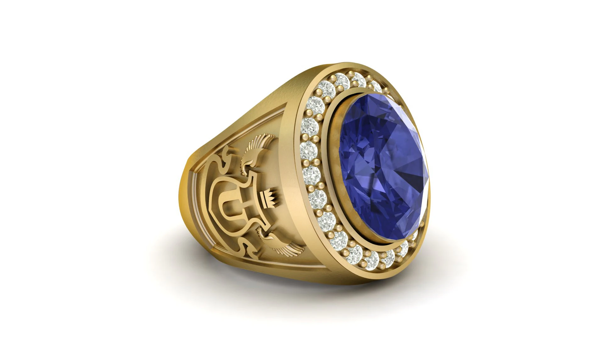 ALPHABETS U MEN RING 3DPRINTABLE MODEL 3D Print Model .c4d .max .obj .3ds .fbx .stl .blend 
