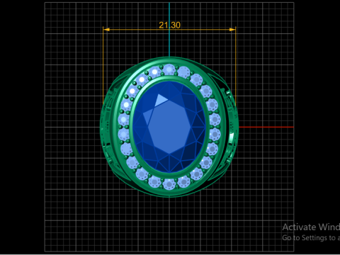 ALPHABETS U MEN RING 3DPRINTABLE MODEL 3D Принт Модель