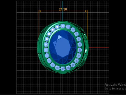ALPHABETS U MEN RING 3DPRINTABLE MODEL 3D Print Model
