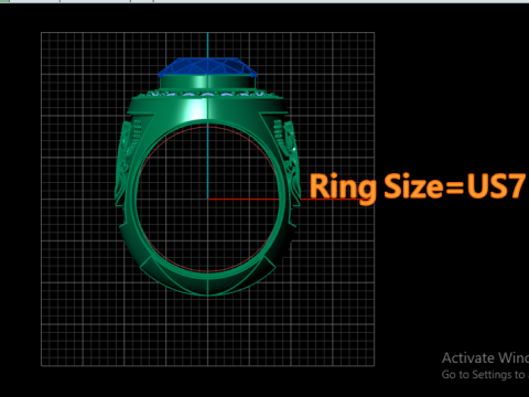 ALPHABETS U MEN RING 3DPRINTABLE MODEL 3D Принт Модель