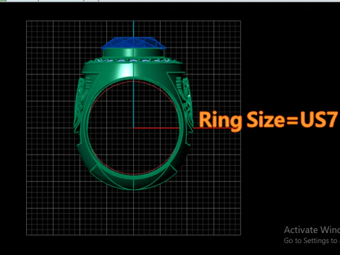 ALPHABETS U MEN RING 3DPRINTABLE MODEL 3D Print Model