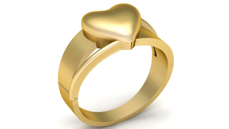HEART RING FOR LOVE 3D PRINTABLE MODEL 3D-Druckmodell .c4d .max .obj .3ds .fbx .stl .blend 