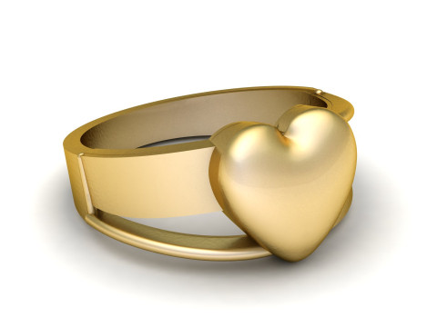 HEART RING FOR LOVE 3D PRINTABLE MODEL 3D-Druckmodell