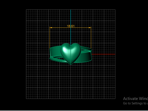 HEART RING FOR LOVE 3D PRINTABLE MODEL 3D-Druckmodell