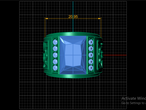 STYLISH DIMOND RING FOR MEN 3D PRINTABLE MODEL 3D Baskı Modeli