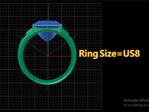 STYLISH DIMOND RING FOR MEN 3D PRINTABLE MODEL 3D Print Model