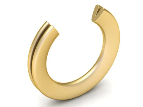 ALPHABET V RING 3D PRINTABLE MODEL 3D Print Model