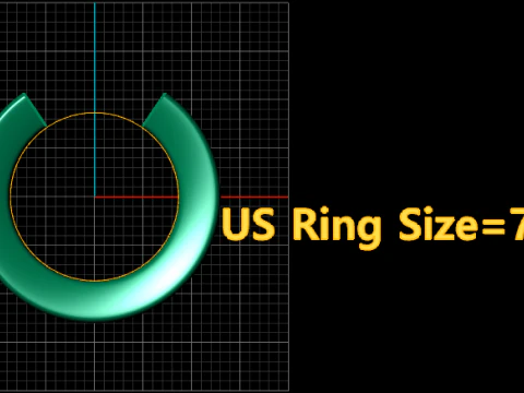 ALPHABET V RING 3D PRINTABLE MODEL 3D Print Model