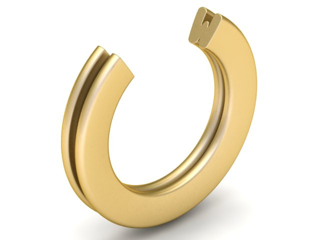 ALPHABET W RING 3D PRINTABLE MODEL Modèles 3D en vedette .c4d .max .obj .3ds .fbx .stl .blend 