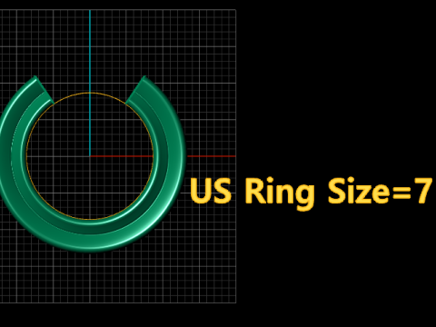 ALPHABET X RING 3D PRINTABLE MODEL Modèles 3D en vedette