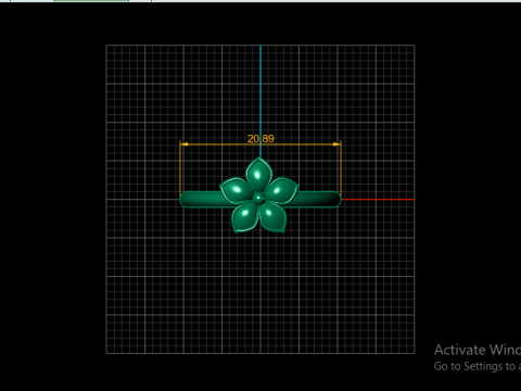 FLOWER RING ELEGANT 3D PRINTABLE MODEL FOR JEWELRY Modelo de impresión 3D